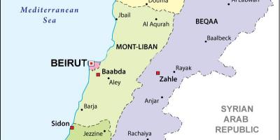 Mappa politica del Libano