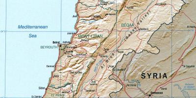 Mappa del Libano geografia